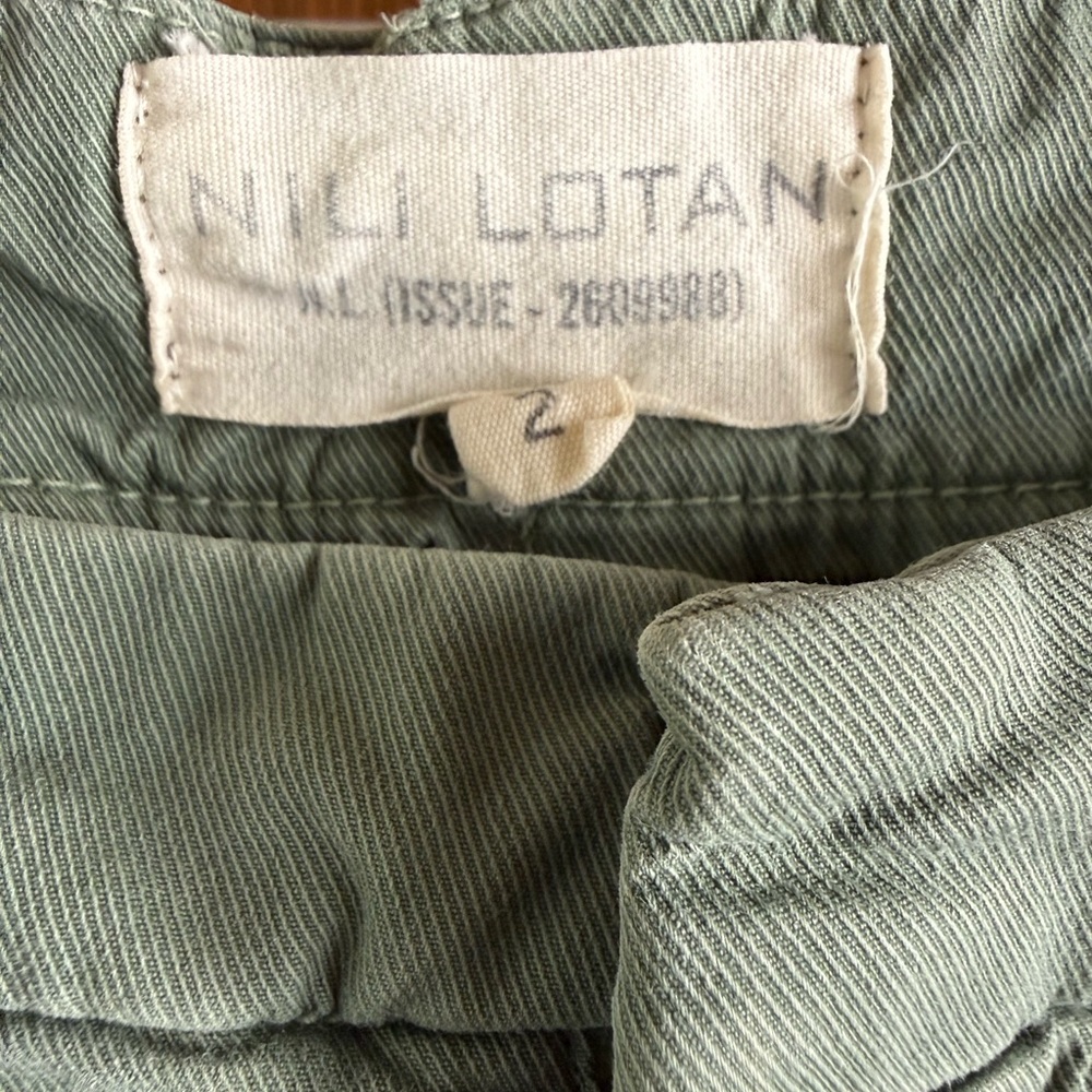Nili Lotan Paris Pants on Olive Sz 2 Fits Larger - Picture 4 of 8
